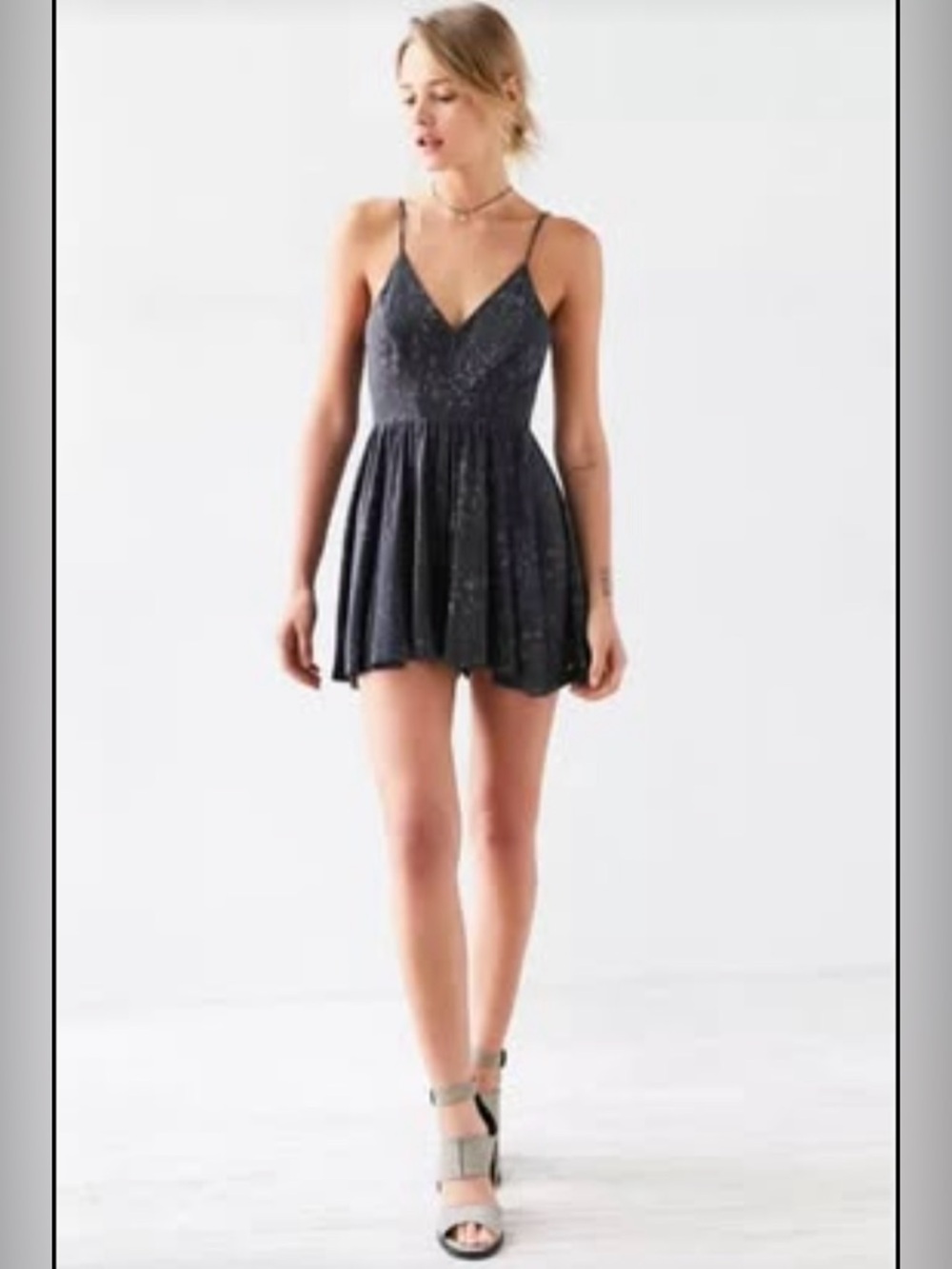 urban outfitters/silence + noise vanessa cupro romper